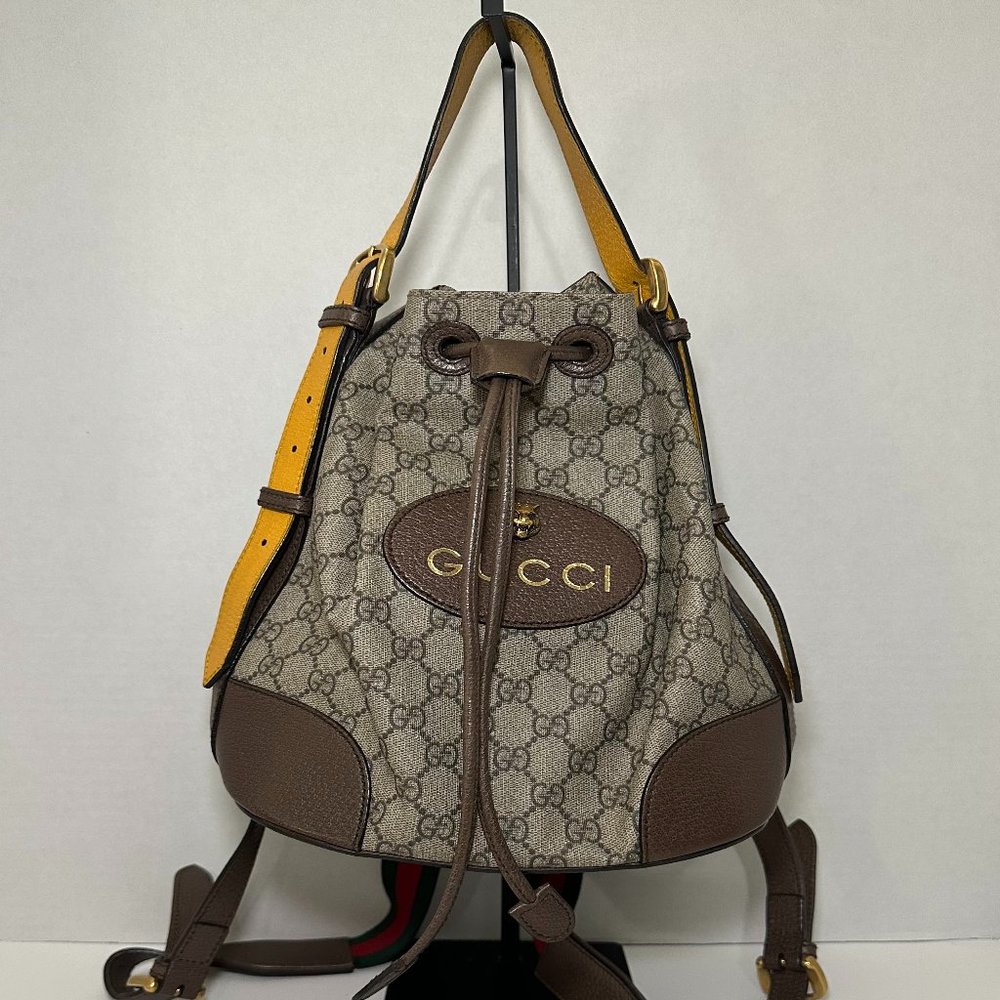 Authentic Gucci Neo Vintage Bucket Backpack/shoulder Bag